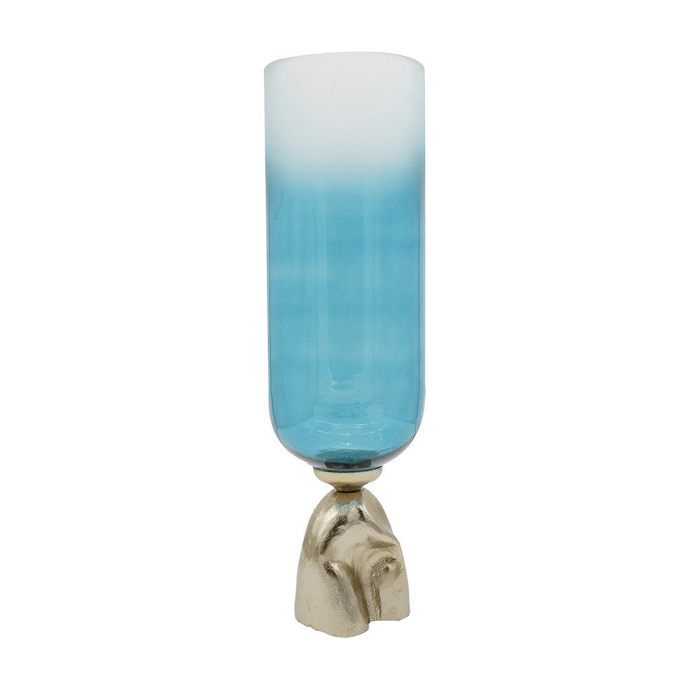 Joane Tall Decorative Vase, Gold Aluminum Stand