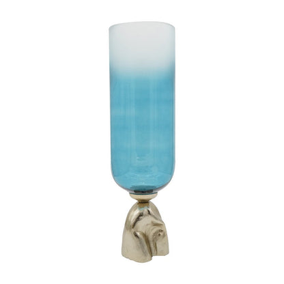 Joane Tall Decorative Vase, Gold Aluminum Stand