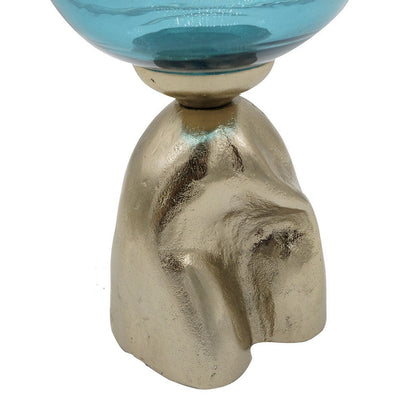 Joane Small Decorative Vase, Gold Aluminum Stand