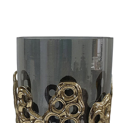 Brian Decorative Vase with Naturalist Gold Aluminum