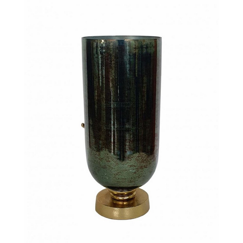 Jenise Small Vase with Gold Aluminum Leaf Accent