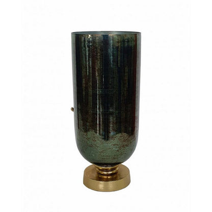 Jenise Small Vase with Gold Aluminum Leaf Accent