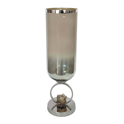 Cleo Large Vase, Metal Accent