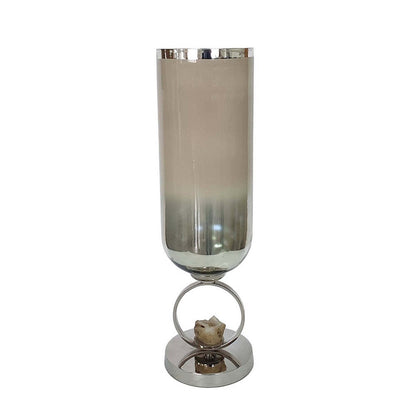 Cleo Large Vase, Metal Accent