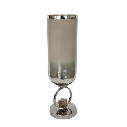 Cleo Large Vase, Metal Accent