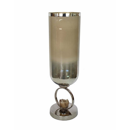 Cleo Large Vase, Metal Accent