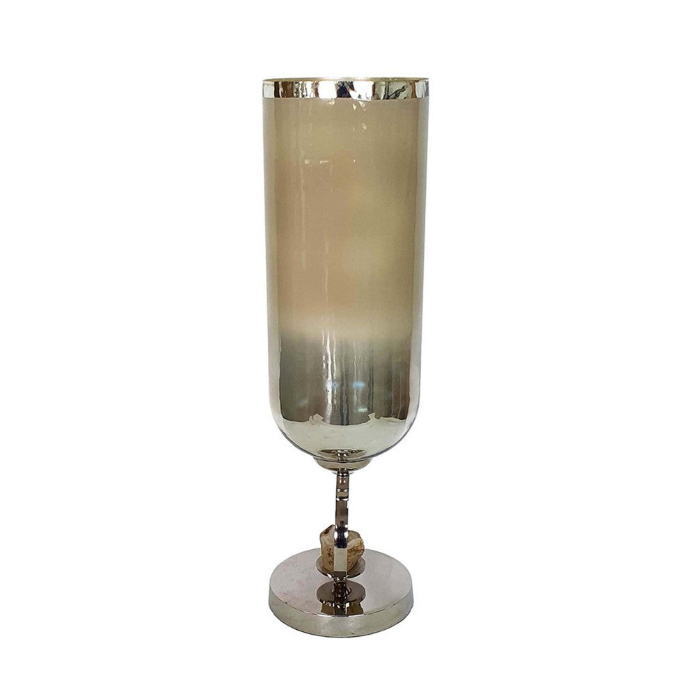 Cleo Large Vase, Metal Accent