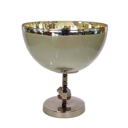 Chery Decorative Bowl, Open Ring Design, Silver Finish