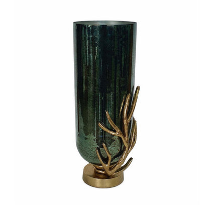 Jenise Large Vase with Gold Aluminum Leaf Accent