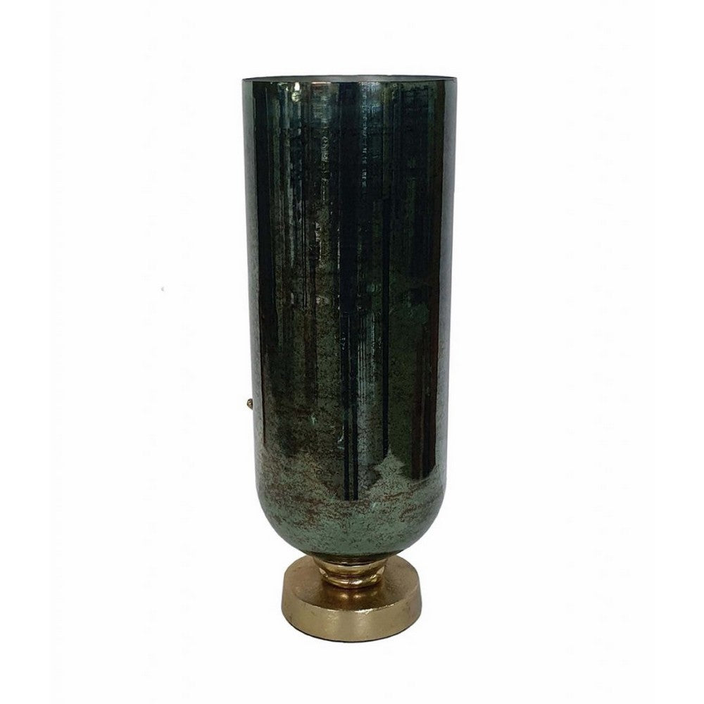 Jenise Large Vase with Gold Aluminum Leaf Accent