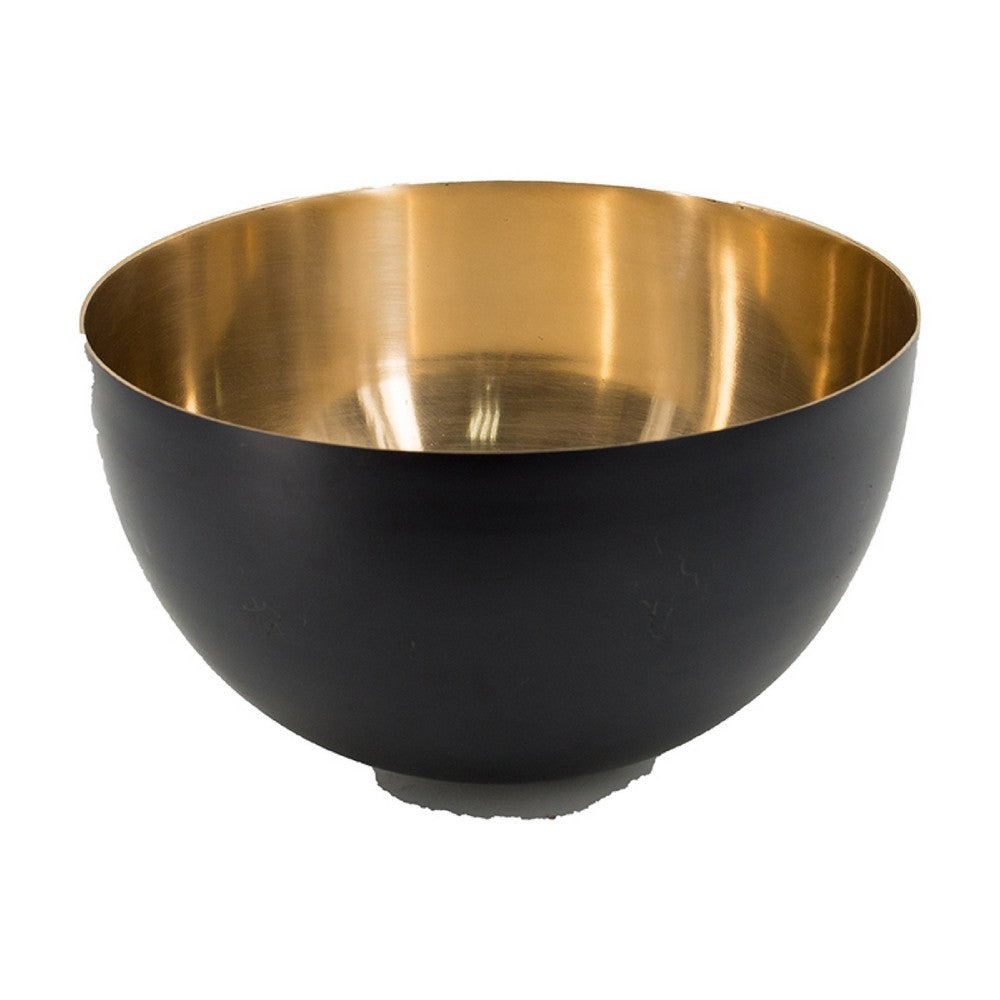 Gold Twig Branch Base Black Aluminum Decorative Bowl, 12 in - Chic Home-Decor