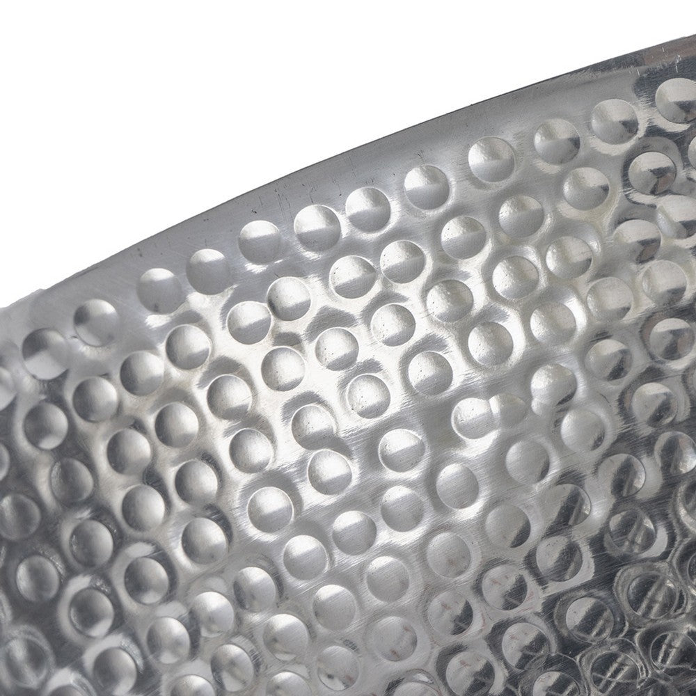 Elsie Hammered Decorative Bowl, Nickel Twig Base
