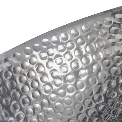 Elsie Hammered Decorative Bowl, Nickel Twig Base