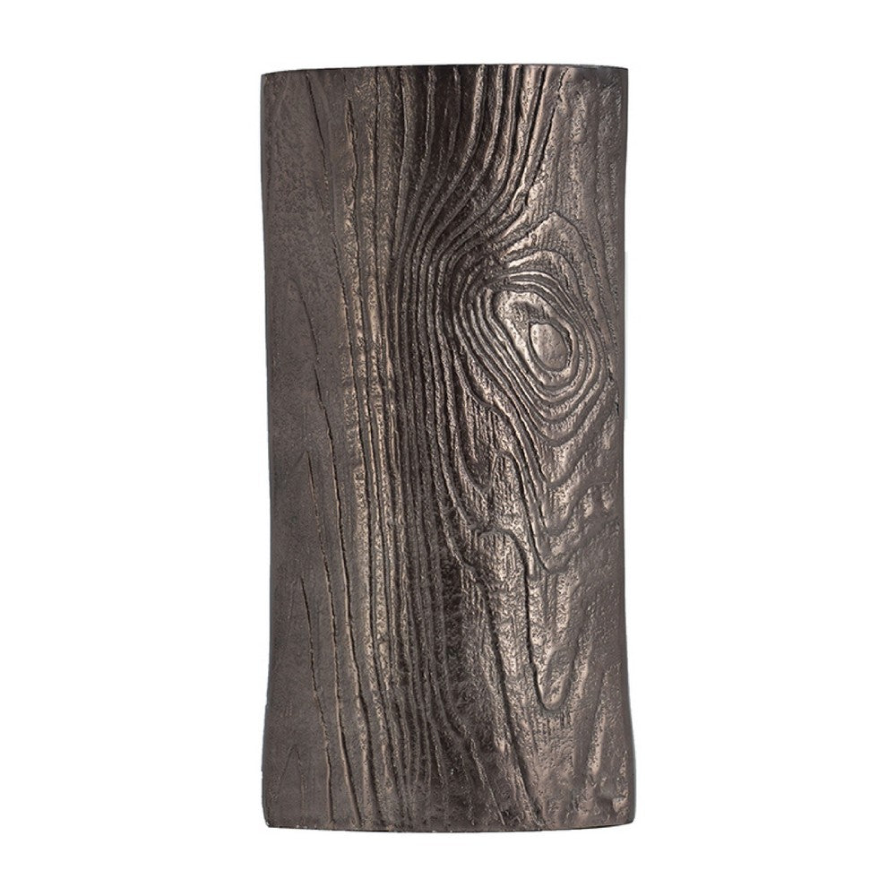 Faye Timber-Eye Decorative Vase, Wood-Grain Texture