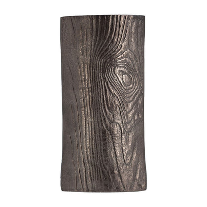 Faye Timber-Eye Decorative Vase, Wood-Grain Texture