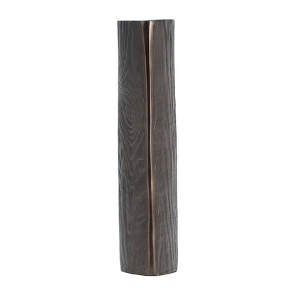 Faye Timber-Eye Decorative Vase, Wood-Grain Texture