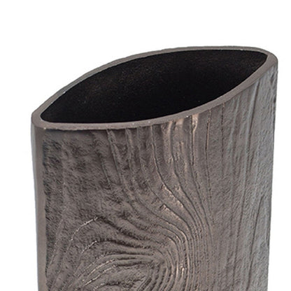 Faye Timber-Eye Decorative Vase, Wood-Grain Texture