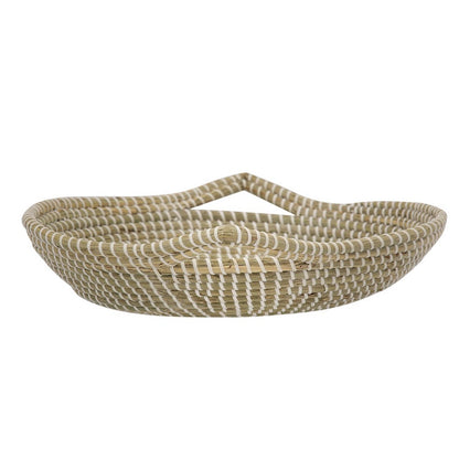 Jea Farmhouse Decor Bowl, 17 Inch Natural Brown Seagrass Cord Woven