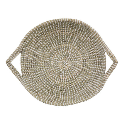 Jea Farmhouse Decor Bowl, 17 Inch Natural Brown Seagrass Cord Woven