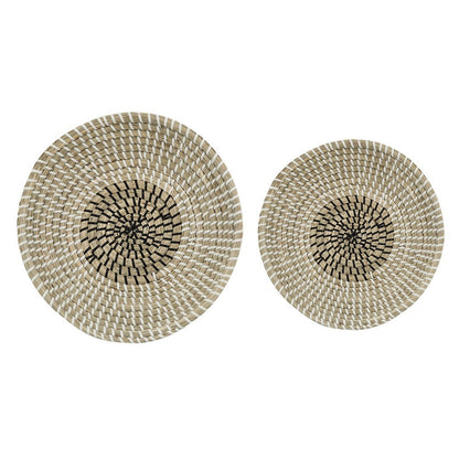 Jea Nesting Storage Bowls Set of 2, Natural Brown Seagrass Cord Woven