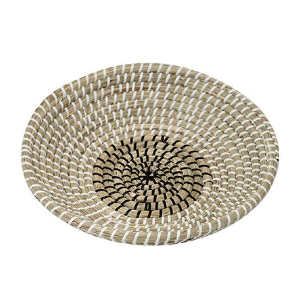 Jea Nesting Storage Bowls Set of 2, Natural Brown Seagrass Cord Woven