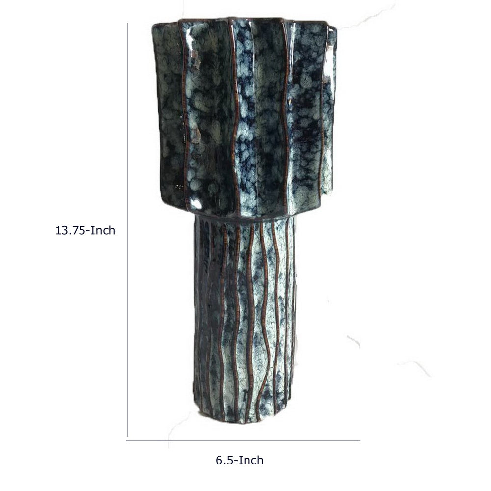 Asmi Decorative Vase, 2-Tier Design