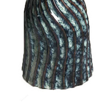 Decorative Vase, Fluted Hourglass Shape