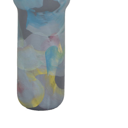 Riya Decorative Vase, Abstract Watercolor Art, Blue Ceramic 21 Inch