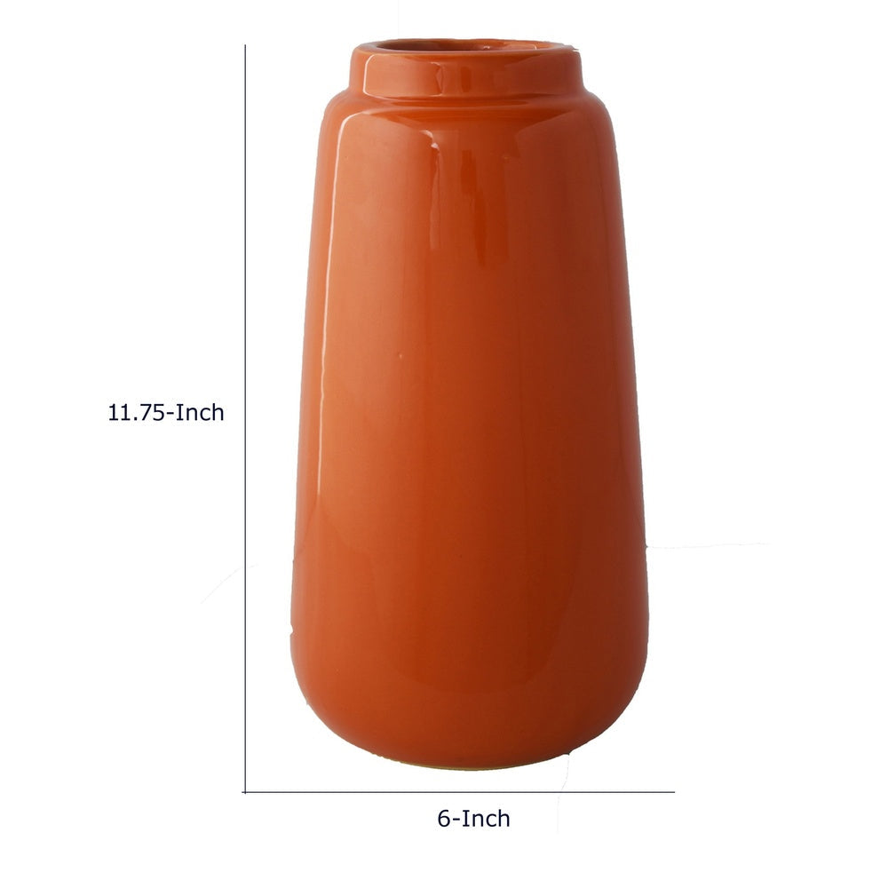Decorative Vase, Cylindric Body, Narrow Top