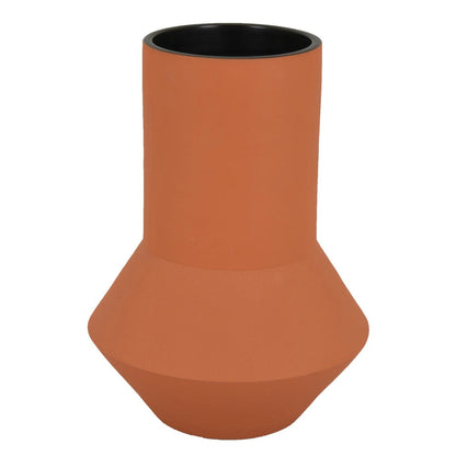 Decorative Vase, Faceted Body, Angular Base