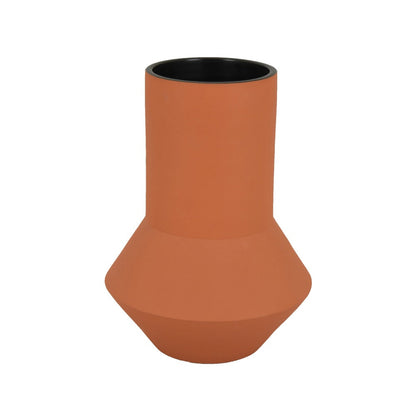 Decorative Vase, Faceted Body, Angular Base