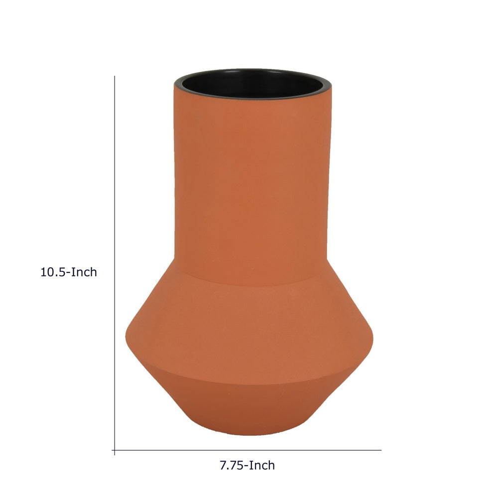 Decorative Vase, Faceted Body, Angular Base