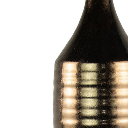 Decorative Vase, Bottle Shape, Horizontal Ridges