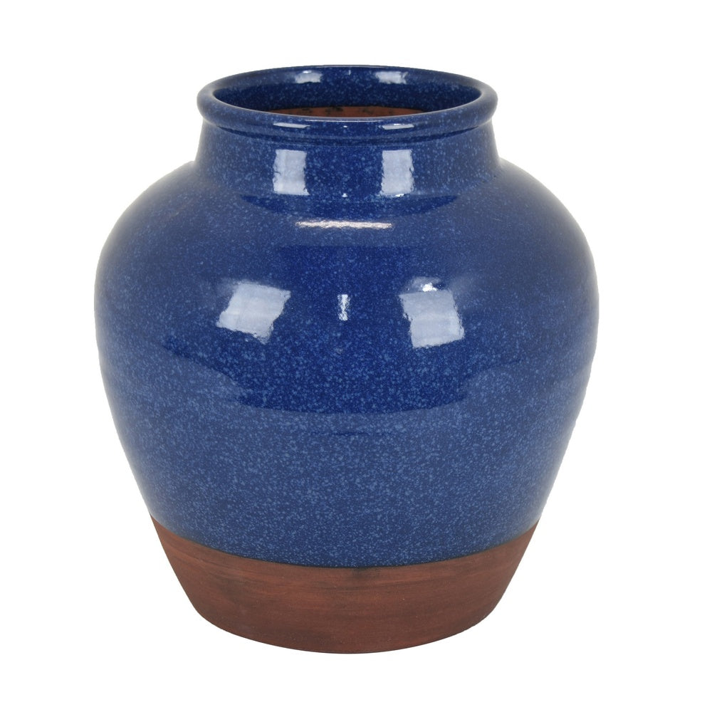 Ginger Jar Vase, Speckled and Glazed Top