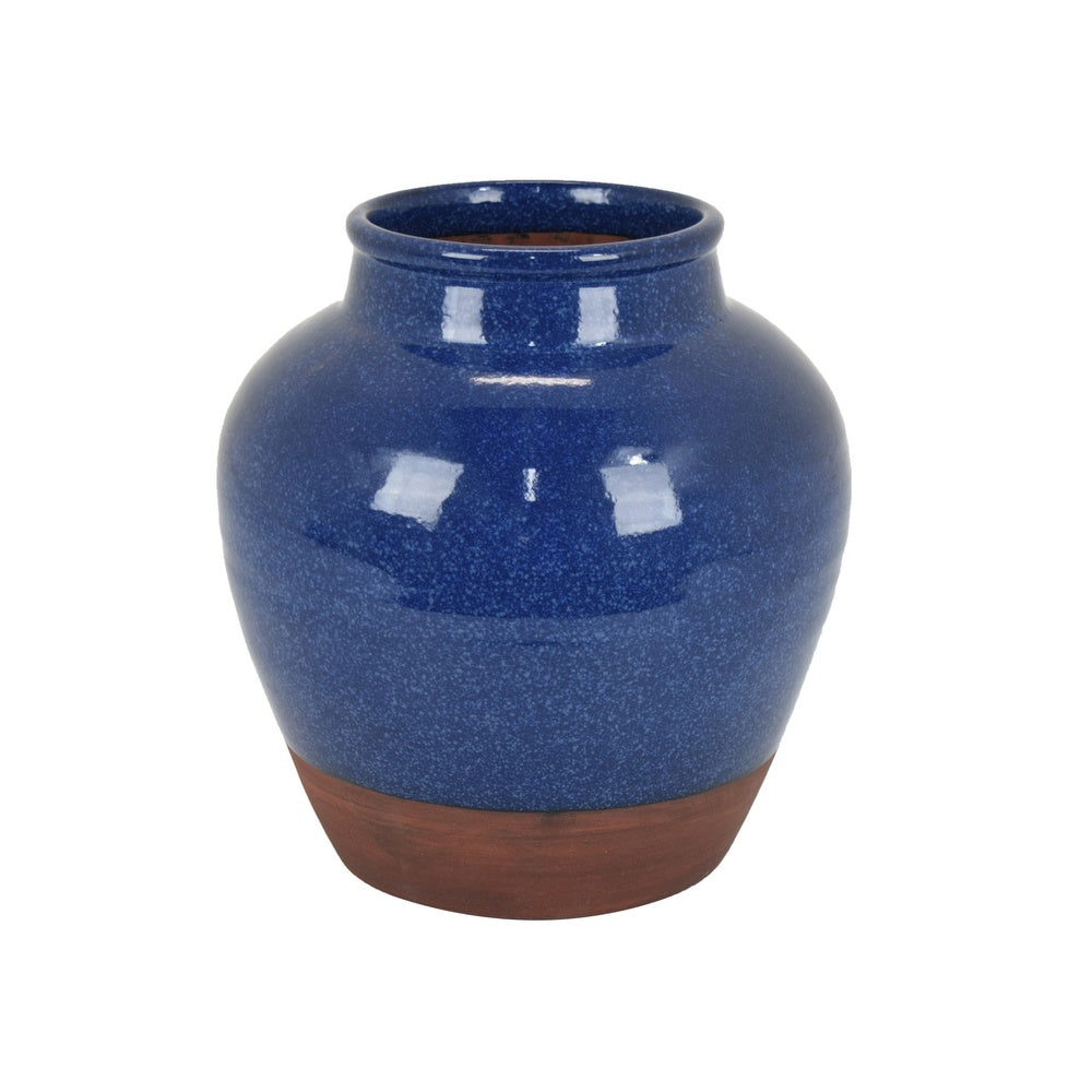 Ginger Jar Vase, Speckled and Glazed Top