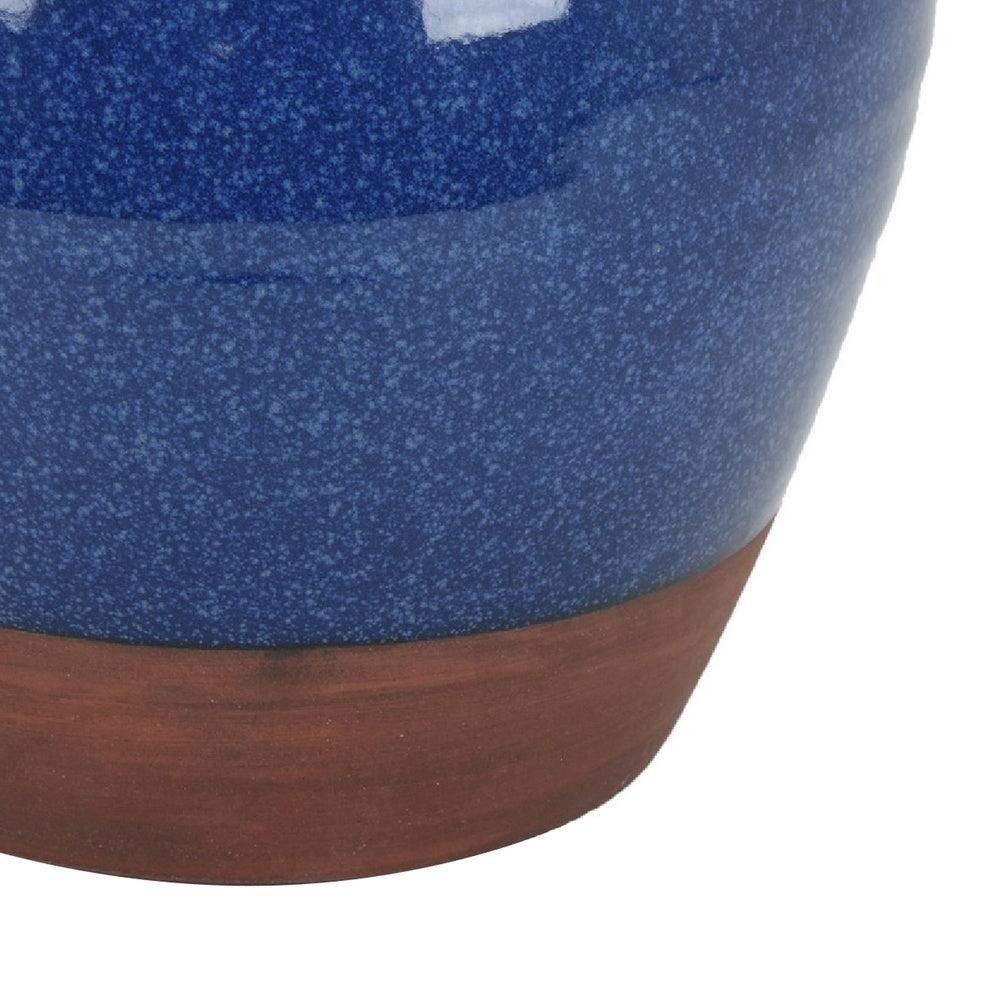 Ginger Jar Vase, Speckled and Glazed Top