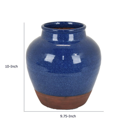 Ginger Jar Vase, Speckled and Glazed Top