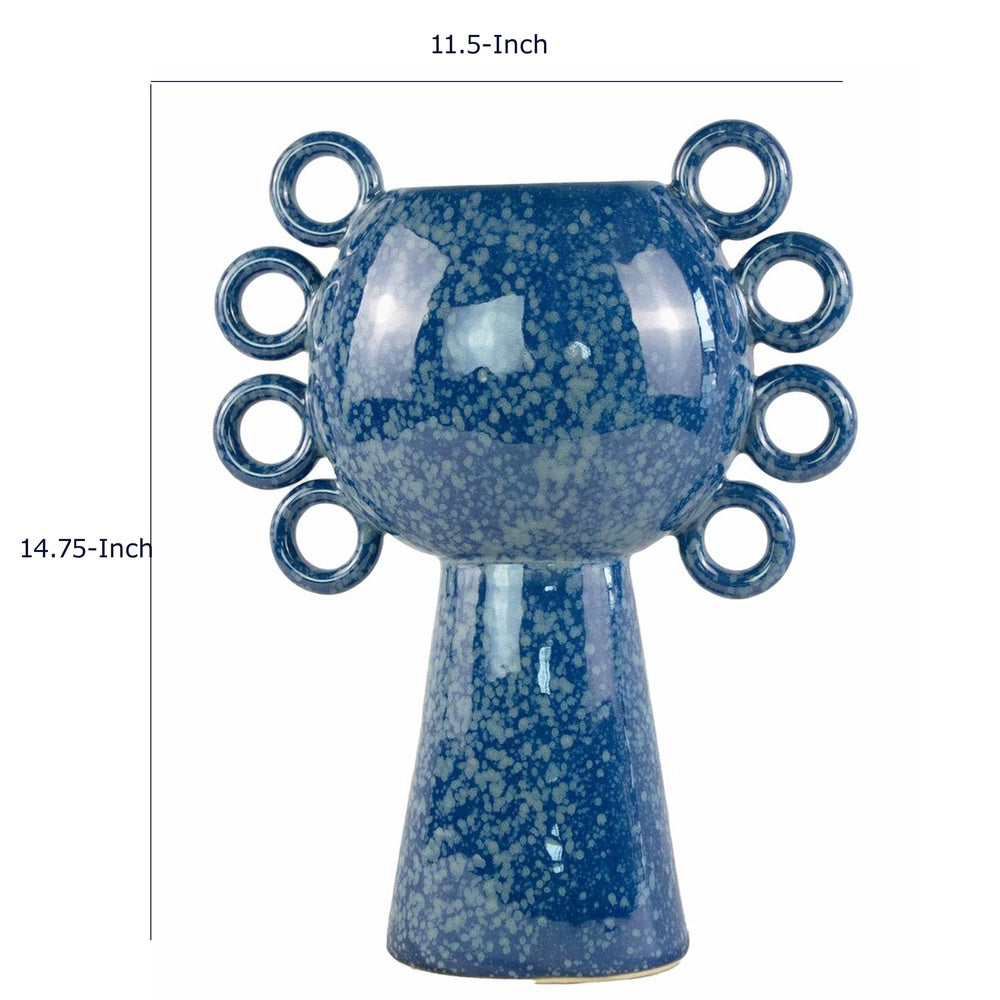 Orin Decorative Vase, 8 Loop Handles