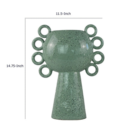 Orin Decorative Vase, 8 Loop Handles