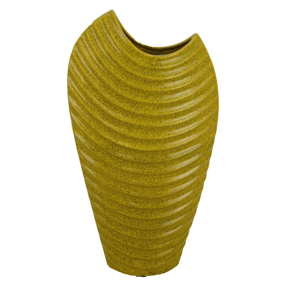 Kathy Decorative Vase with Sculpted Curved Rim