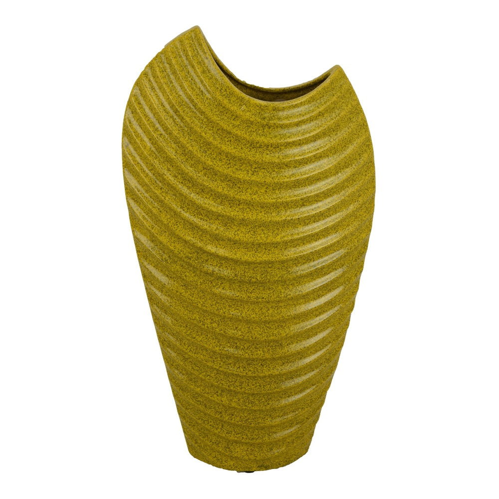 Kathy Decorative Vase with Sculpted Curved Rim
