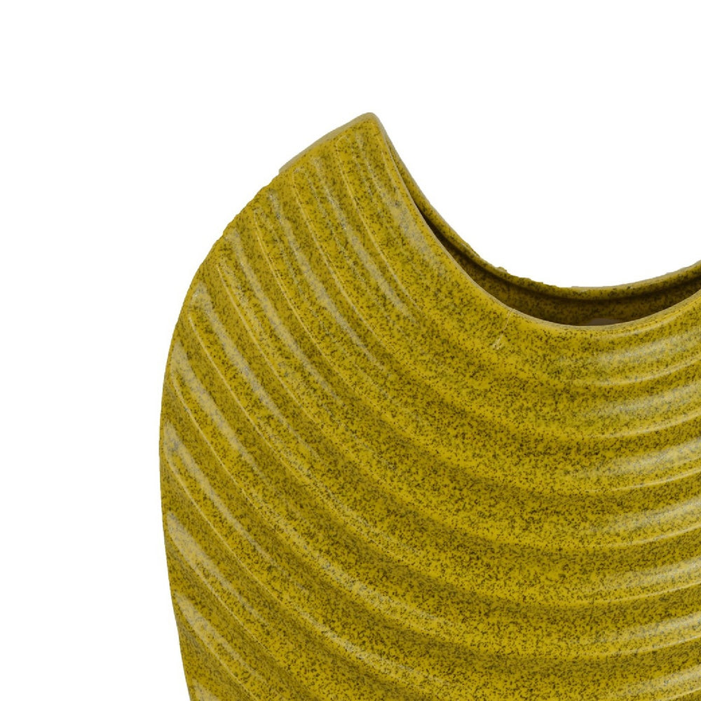 Kathy Decorative Vase with Sculpted Curved Rim