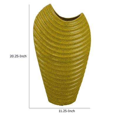 Kathy Decorative Vase with Sculpted Curved Rim