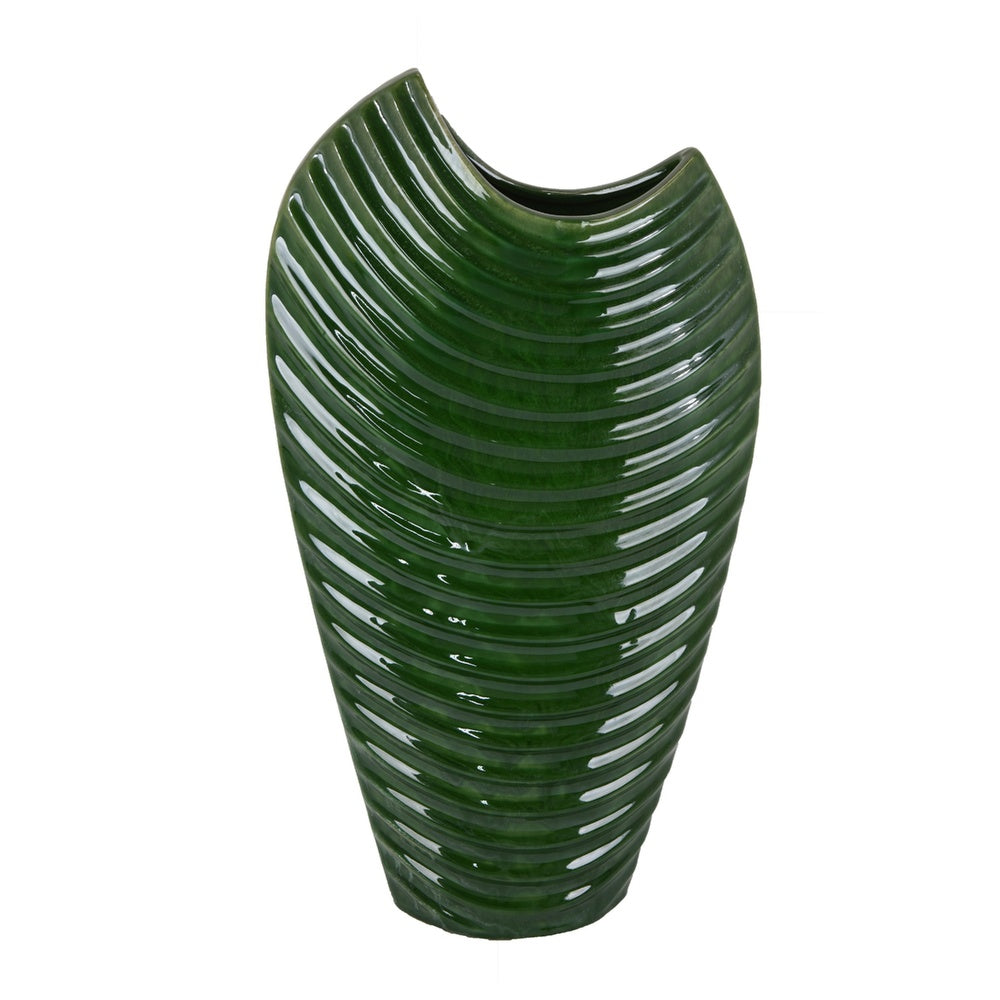 Kathy Decorative Vase with Sculpted Curved Rim