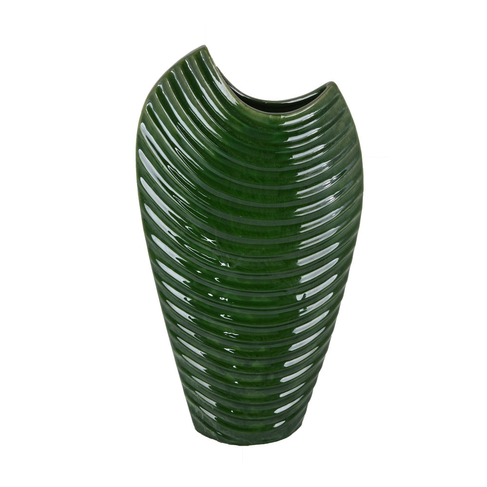 Kathy Decorative Vase with Sculpted Curved Rim
