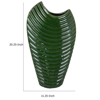 Kathy Decorative Vase with Sculpted Curved Rim