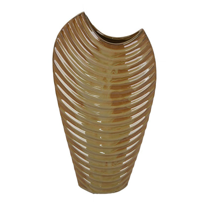 Kathy Decorative Vase with Sculpted Curved Rim