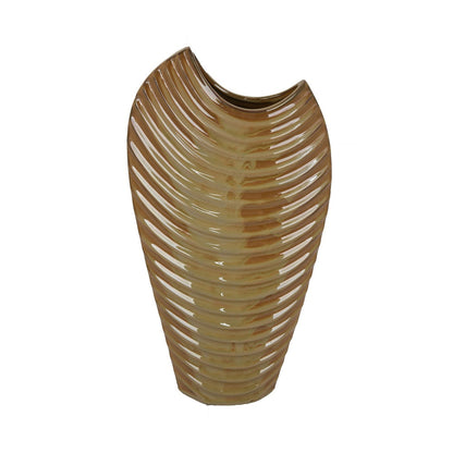 Kathy Decorative Vase with Sculpted Curved Rim