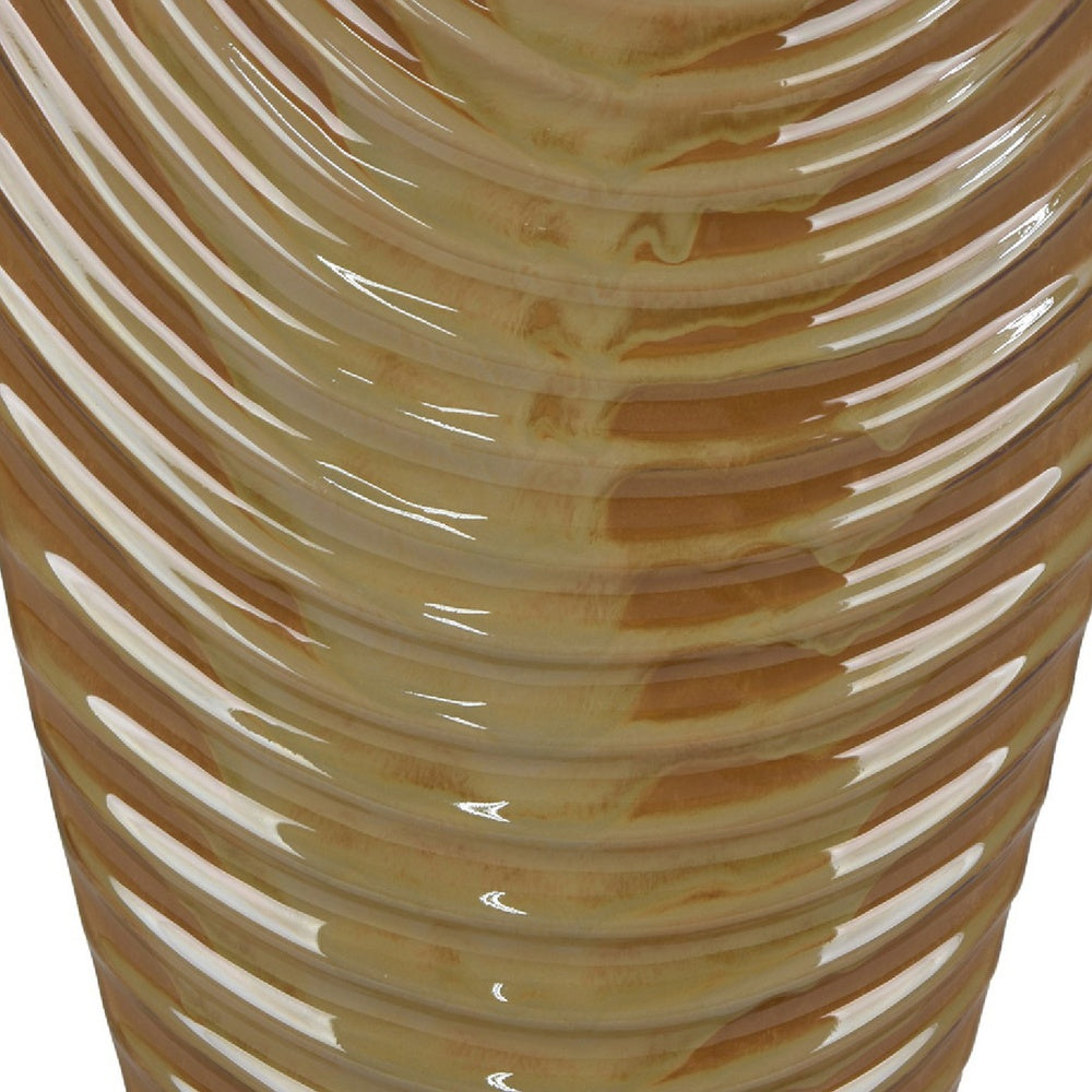 Kathy Decorative Vase with Sculpted Curved Rim