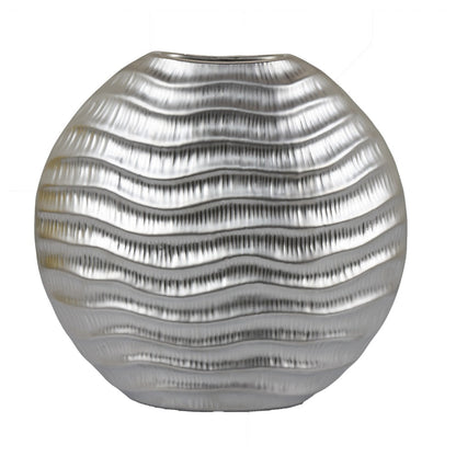 Tyler Round Vase with Textured Wave Pattern Design